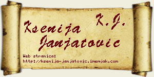 Ksenija Janjatović vizit kartica